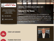 Tablet Screenshot of frankrosslaw.com